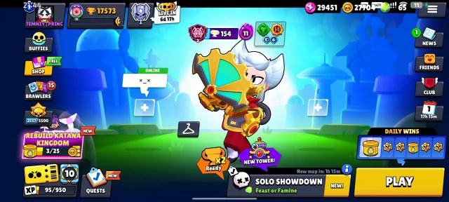 💙12 MYTHICAL SKINS 5 HYPERCHARGED💙 6 LEGENDARY💙, 17560 trophies, 84 brawlers, 7 primes