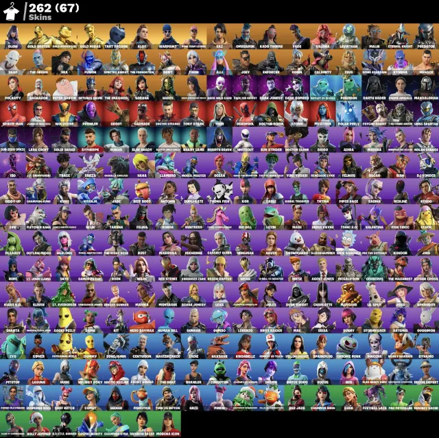sell fortnite account 2000$ earnings + 7700pr now ( 12.000pr on peak ) / 14 events ready, Sale, skins 262