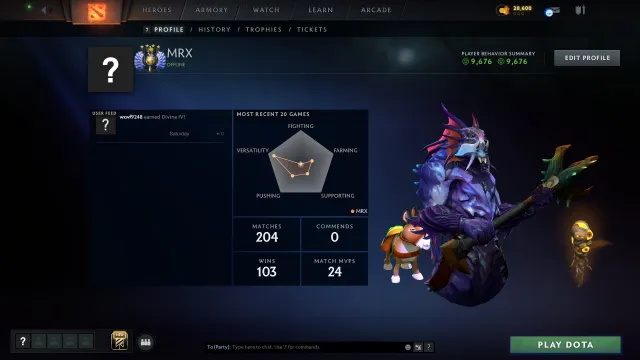 100% GARANTIE POUR TOUJOURS ⸸ EMAIL D'ORIGINE 5193 PTS ⸸ REMISE IMMÉDIATE, Vente, 5193 MMR, 9676 intégrité, 9676 politesse, 201 matchs, 310 heures