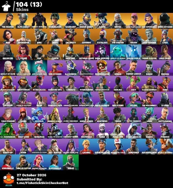104 Skins | The Reaper + Max Omega | STW Founder, Продажа, скины 104