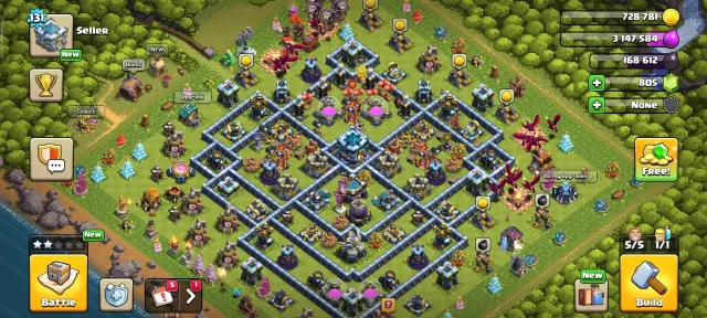 TH 13 🏰 МАКСИМАЛЬНЫЕ ЗАЩИТЫ ✨ СТАРЫЙ АККАУНТ, НО НИЗКОЕ ВРЕМЯ ИГРЫ ⏳ НЕТ ПОКУПОК / ЧИСТАЯ ПОЧТА ✅, 13 ТХ Родной Деревни, 8 ТХ Строителя