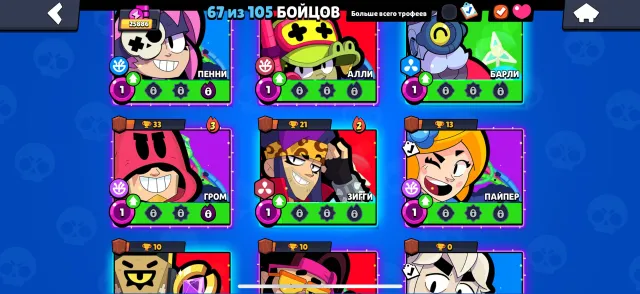 BRAWL STARS ACCOUNT 20 PRIMES🚨 GAIL 2600❤️🔥 LEGENDARY LEAGUE, 25886 trophies, 67 brawlers, 20 primes