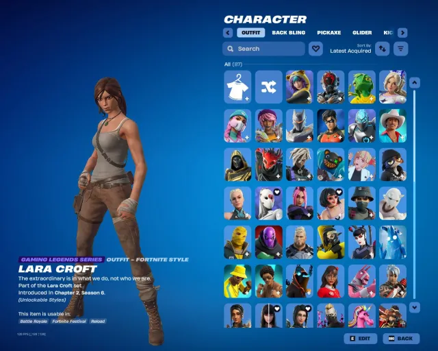 [OG ACCOUNT] LARA CROFT/LAGUNA/RAVEN 87SKINS, Продажа, скины 87
