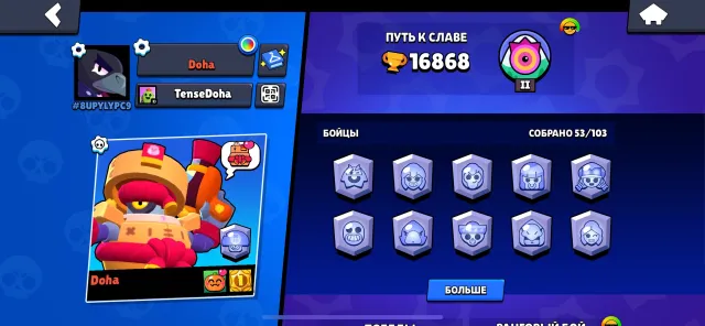 👴Account [BRAWL STARS] Old account / 🔥has rare skins 🥶account created in 2019 🔥, trophies 17000, brawlers 53