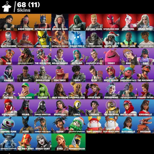 Fortnite Account | 68 Skins | 250 V-Bucks | PC/Xbox/PSN, Продажа, скины 68