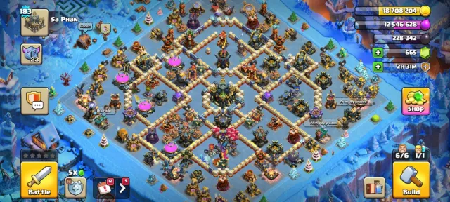 🏆 TH17 ALMOST MAX 🏆 SNOW SCENERY 🏆 13X EQUIPMENT 🏆 15X SKINS 🏆 HEROES 84-91-55-66-45-12 🏆 NC YES 🏆, 17 TH Родной Деревни
