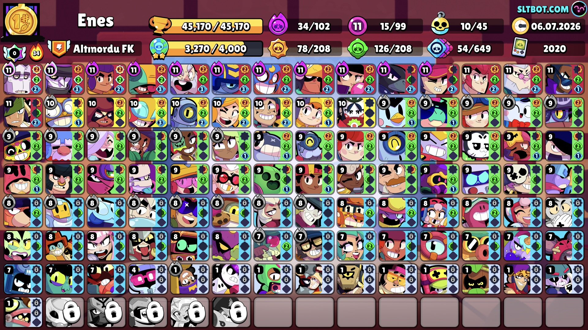 🔥 [CAMPAIGN] 45K Trophies BS + 9K CR Account FREE as a GIFT! 🎁, trophies 45200, brawlers 100, primes 15