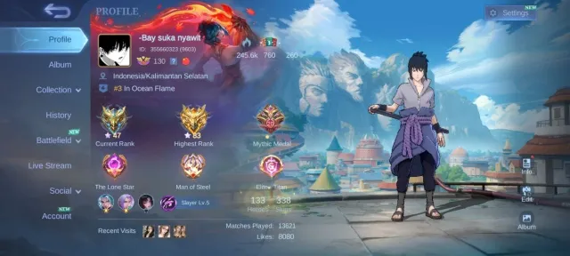 ML# 1708 Naruto Sasuke suyou Prime Granger fluffy floren deluxe 34 MC 155 Draw Hero emblem Max, Продажа, Ранг: Мифический, Уровень: 130, Процент побед: 52%, Герои: 133, Облики: 338