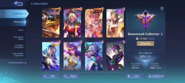 kishin Angela➤Neobest pharsha➤transfer Roger➤Star Lesley➤Natalia➤deluxe 38➤EPIC Recall➤MC 170, Продажа, Ранг: Мифический, Уровень: 62, Процент побед: 50%, Герои: 115, Облики: 305