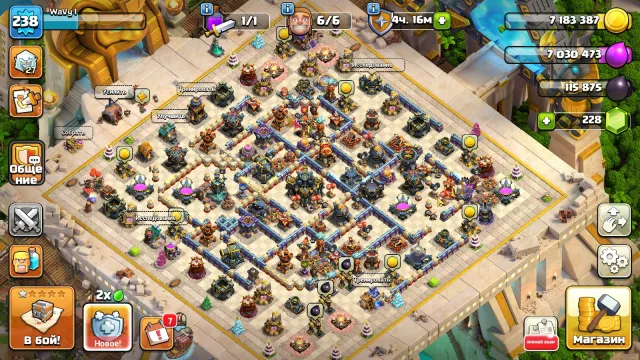 🏰17TH🏰238 LVL 👑HEROES 78/79/72/64/47/11👑🎀19 SKINS 🎀11 EPIC EQUIPMENTS 🔮⭐EGYPTIAN DECORATION ⭐, 17 TH Home Village, 10 TH Builder Base