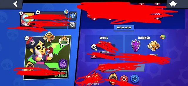 🤍💙ACCOUNT WITH PRO RANK 18 YEARS OLD💙🤍, 90972 trophies, 105 brawlers, 52 primes