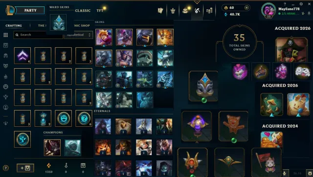 ⚡ 【 EUNE 】 ⸱ Iron IV 0% WR +21Games ⚡23 LOSS 40K BE - 50 SKIN, Продажа, уровень 33, чемпионы 20, скины 50, Железо