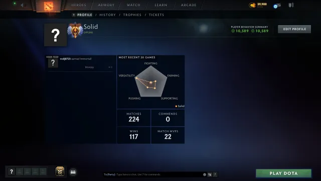 100% GUARANTEE FOREVER ⸸ NATIVE EMAIL 5775 PTS ⸸ INSTANT DELIVERY, Sale, 5775 MMR, 10589 integrity, 10589 politeness, 224 matches, 409 hours