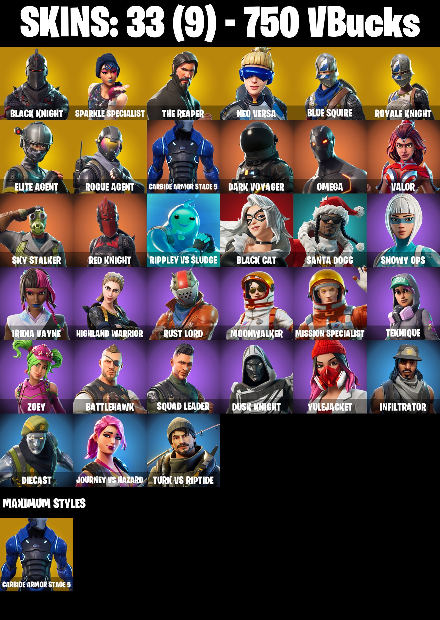43 SKINS | Black Knight | Sparkle Specialist | Neo Versa | Royale Knight | Blue Squire, Sale, skins 43
