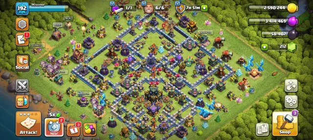 TH 17 Max~Heros-73/76/55/30~8× Hero Skin~All Equipment~Full Magic Item~Connect To Buyer Mail, 17 TH Main Village, 10 TH Builder