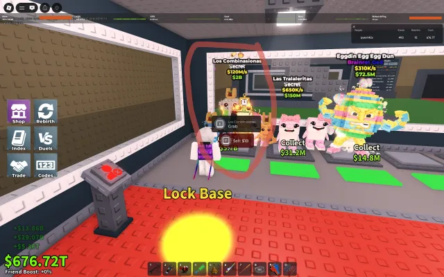 I sell top acc in roblox total 5k and steal brainroot, Sale, Voice chat: Yes