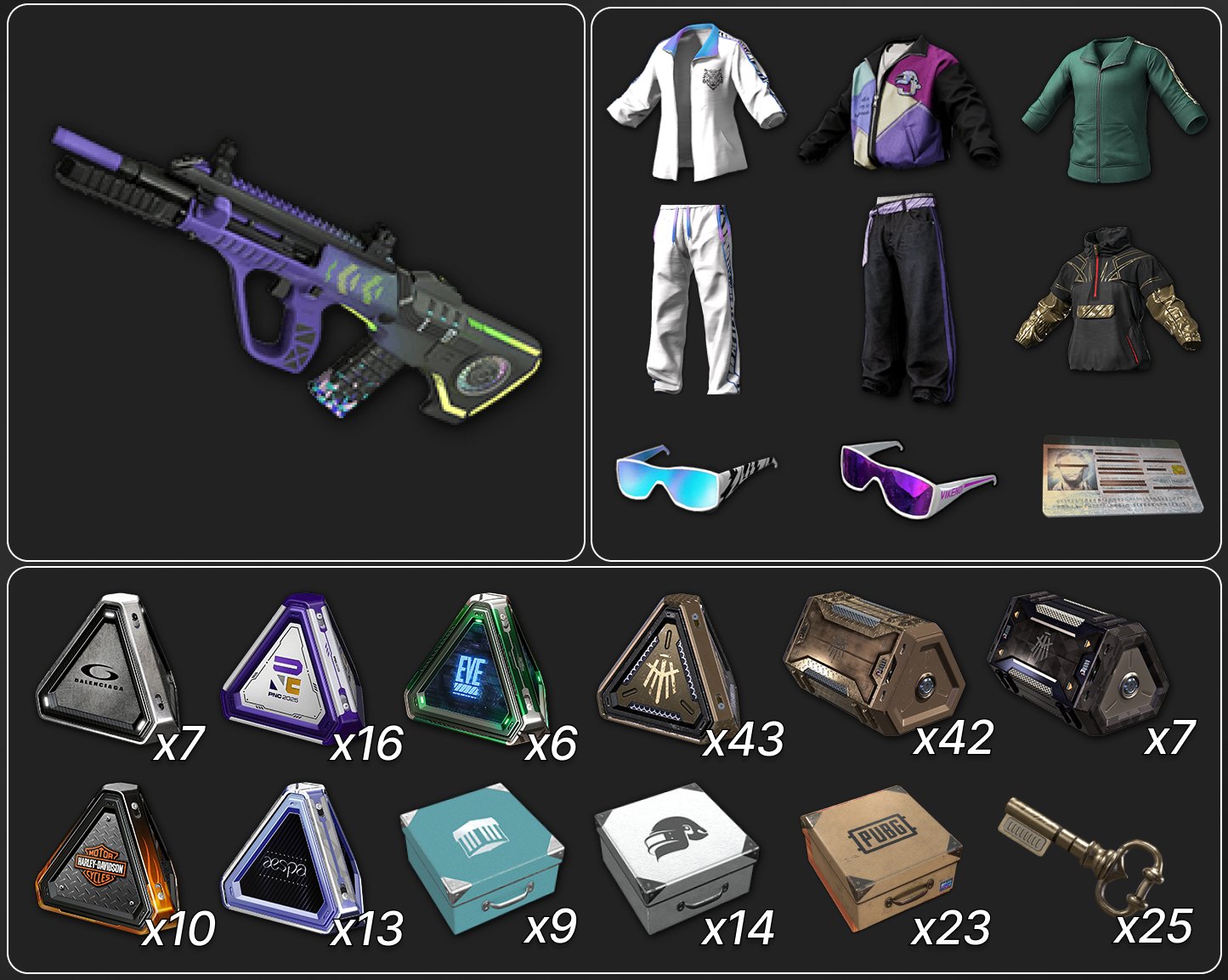 💖[PROGRESSIVE] NEON DREAM - AUG💖🔥185 CHESTS🔥🎀MANY SETS🎀🔥NICKNAME CHANGE🔥, No BATTLEGROUNDS Plus
