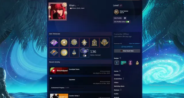 💛 CS2 PRIME 🚸 9 MEDALS 🚸 21,22,23,24,25 YEAR MEDALS 🚸 TOTAL SPEND: 400$ 🚸 17 LVL STEAM 🚸 RUST + PUBG 💛, Sale, With inventory, Has PRIME