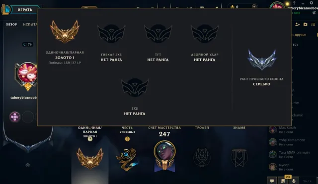 10 skins 133 champion gold 1, Sale, level 76, champions 133, skins 10, Gold
