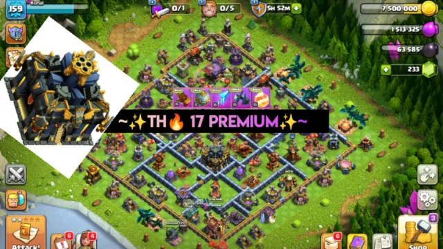 🌺 TH17✨RARE 🔥 5x EPIC EQIP💫 || HERO 51-50-30-21-18-10✨ || XP-159 || HERO SKIN 🌺 || SAFE ACC💯, 17 TH Родной Деревни, 3 TH Строителя