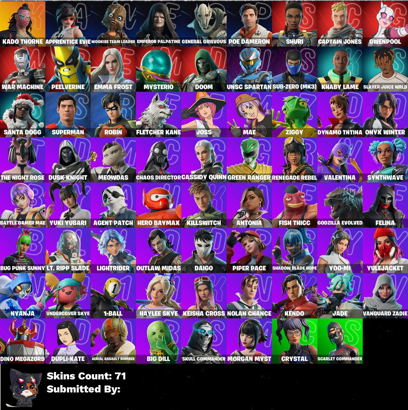 🌊🔷【 Fortnite Account 】🔷🌊【🔥 71 SKINS 🔥】【💎 Superman + Meowdas 💎】【💙 All Platforms 💙】, Sale, skins 71