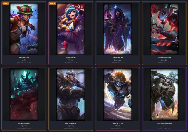 EUW / Very rare skin - Judgment Kayle. Pulsefire Ezreal, Dark Cosmic Jhin, God-King Garen. 180k BE, Sale, level 265, champions 114, skins 38, Unranked