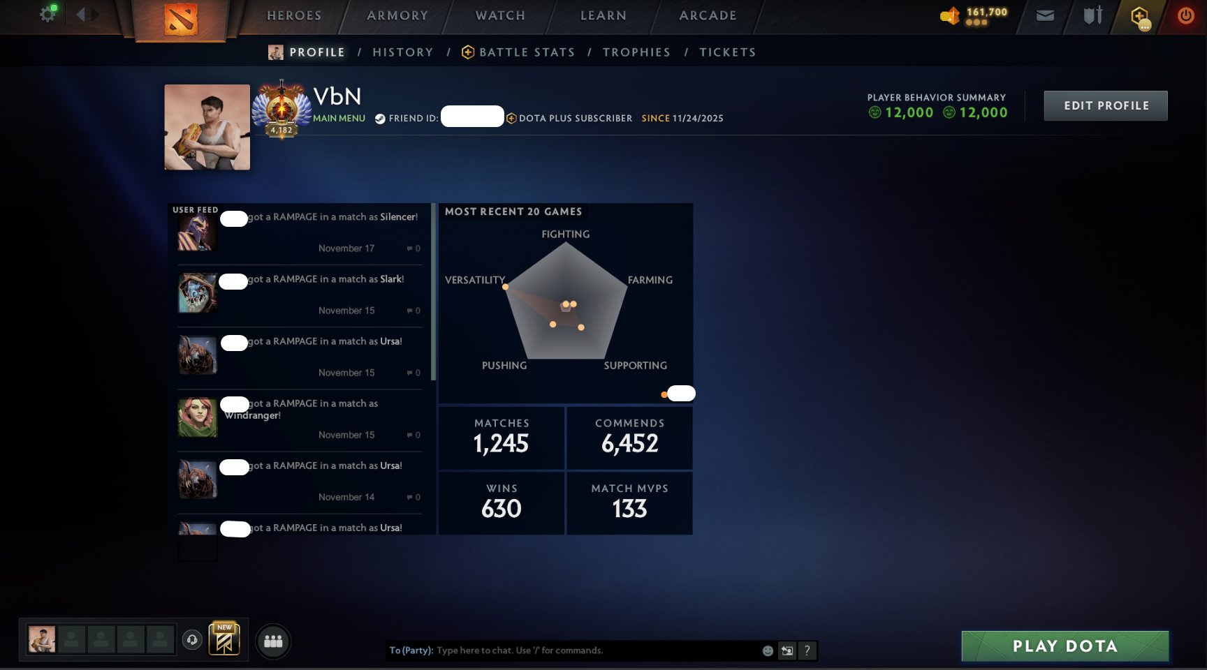 9000+ MMR【Immortal — Calibrated】Main Pool (Fast queue among high levels) | Warranty, Sale, 9000 MMR, 12000 Behavior score, 1300 games, 1000 hours