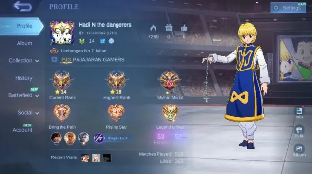 🟠 HxH Kurapika 🟠 BR 74.5 on Julian 🟠 Seasonal Collector IV 🟠 Epic Selena ⚡ Gatotkaca 🟠 Hot Aldous 🟠