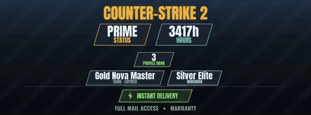 【CS2 Prime🎮3400ч💠8 медалей】 Медаль за службу 2018, Медаль за службу 2019, Медаль за службу 2020, Продажа, С инвентарем, Есть PRIME