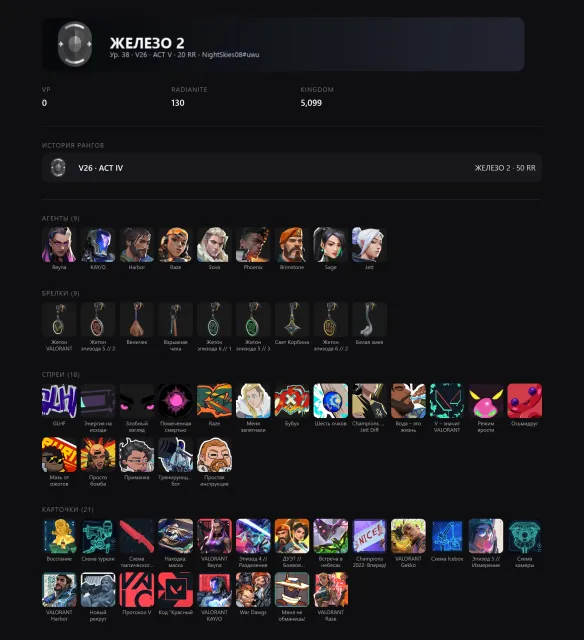 🟢┃👑┃🕗 АВТОВЫДАЧА┃🤍 СМЕНА НИКА┃✅ ПОЧТА┃, Продажа, Железо 2, Агентов: 7, Скинов: -1