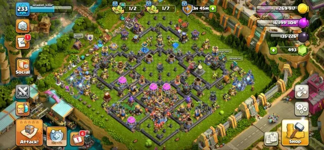 🔥 Epic TH18 | 🧱 325 Walls Maxed | ⚔️ 8× Epic Equipment Maxed | 🎭 20× Hero Skins, 18 TH Родной Деревни, 9 TH Строителя