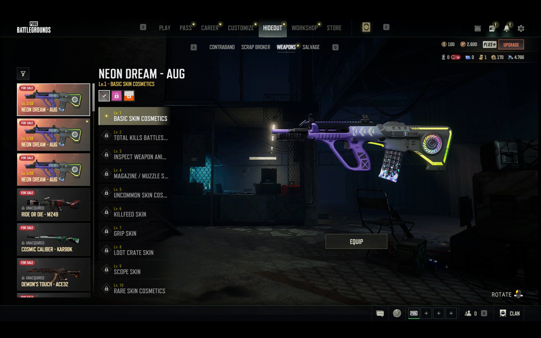 🔫 X3 AUG NEON DREAM | 👷 XINGHUN + VIKENDI GLASS + TWITCH JACKET 1&2, No BATTLEGROUNDS Plus