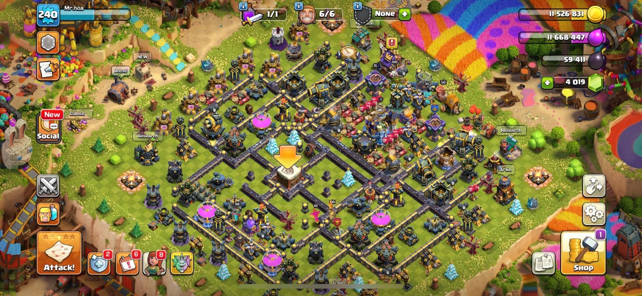 👑 ТХ 18 ФУЛЛ МАКС 💯 100-100-90-75-50 🔥 ⭐ 14 Эпиков Почти Макс 💎 🎖️ 240 XP, 18 TH Main Village, 10 TH Builder