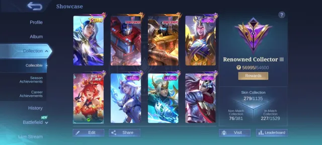 🌹Трансформер джонсон/ Оптимус прайм🌹, Продажа, Ранг: Мифический Бессмертный, Уровень: 60, Процент побед: 50%, Герои: 80, Облики: 280