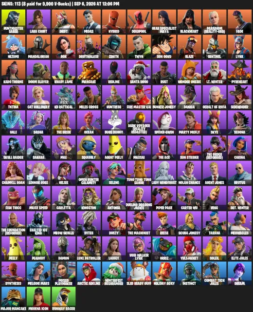 ✅KONTO FÜR GRUNDLAGE ✅VOLLER ZUGANG✅ AB 17. MÄRZ 2026✅ 113 Skins: Huntmaster Saber | Lara Croft | Drift |, Verkauf, Skins 113
