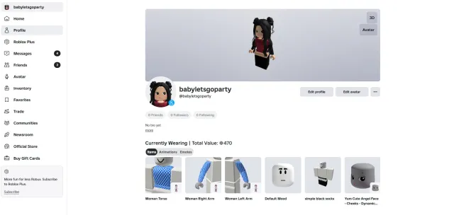 Selling account: 1000 total + animations, Sale, Voice chat: No