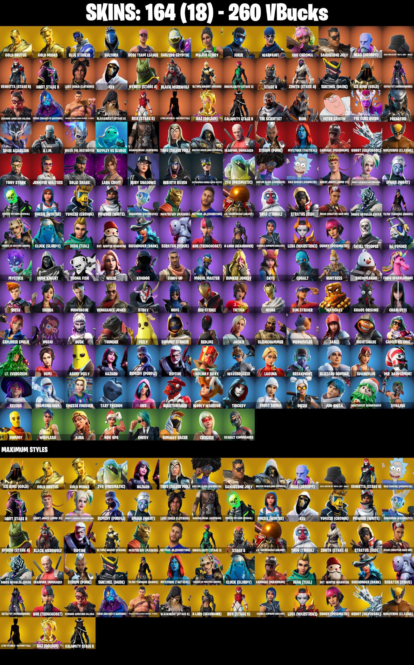 [PC/NS/PSN] 185 SKINS | Rose Team Leader | Warpaint | Blue Striker | Fixer | Blizzard Bomber, Sale, skins 185