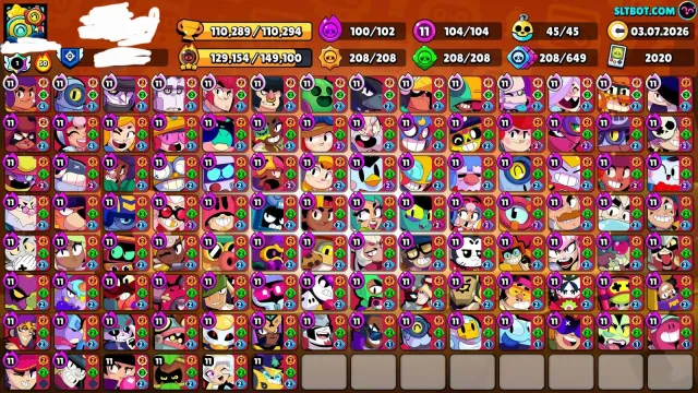⭐PERSONAL FAT ACCOUNT⭐ 104 11 SIL⭐ OLD MASTER ⭐, trophies 110289, brawlers 104, primes 101