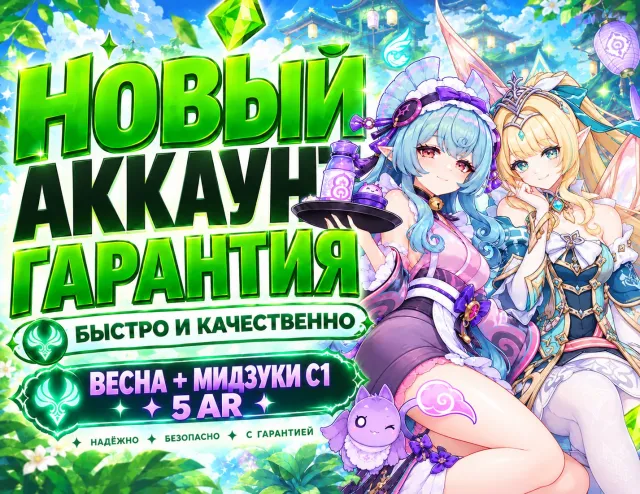 🎉5 AR🌸✨Spring + Mizuki C1💖❄️ + Diona C1 + Faruzan 💜💖 BEST START! 🎉, Any platform, Email linked, Iter, Starter, AR 5