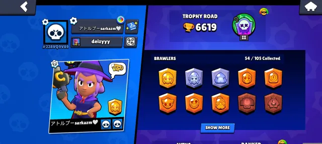 🔥OLD WITCH SHELLY🔥🩸RICHOCHET SKIN🩸🌿ACCOUNT 19 YEARS OLD🌿✅SUITABLE FOR APPRECIATORS OF OLD ACCOUNTS✅, 6919 trophies, 54 brawlers