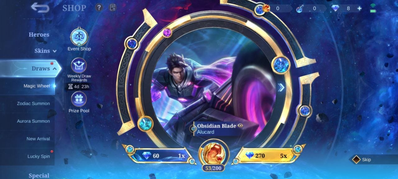 🔥LUCKYBOX Fanny collector Natalia🔥 EPIC Gusion Freya Harley YSS Moskov Uranus Hero emblem Max🔥, Sale, Rank: Mythic, Level: 139, Winrate: 47%, Heroes: 133, Skins: 295