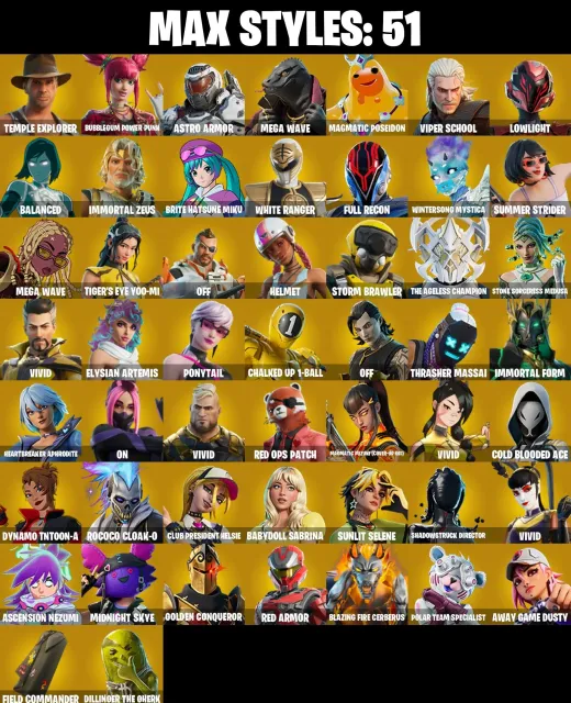 🔥INSANE ACCOUNT🔥🌸 109 SKINS🌸🟣 INSTANT DELIVERY🟣⭐️ PAID CONTENT ACCOUNT 🟣, Sale, skins 109