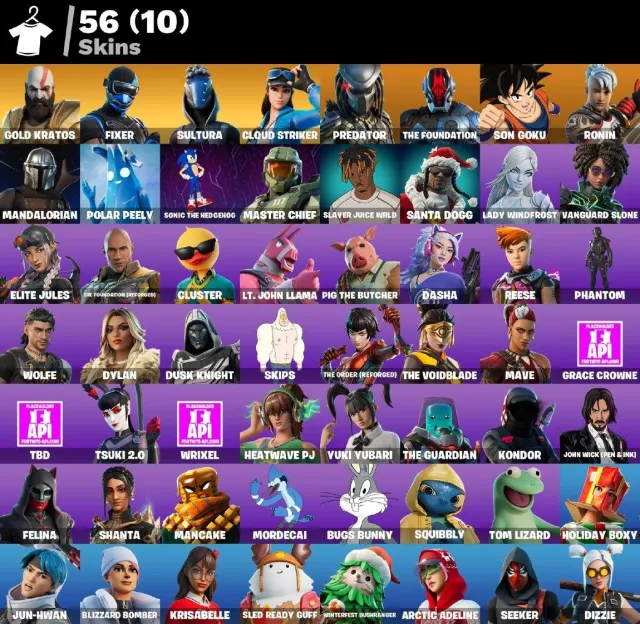 🟣 56 SKINS 🟣 1383 LVL 🟣 1000 VB 🟣Leviatan Axe🟣Master Chief🟣Gold Kratos🟣Fixer🟣Sultura🟣, Verkauf, Skins 56