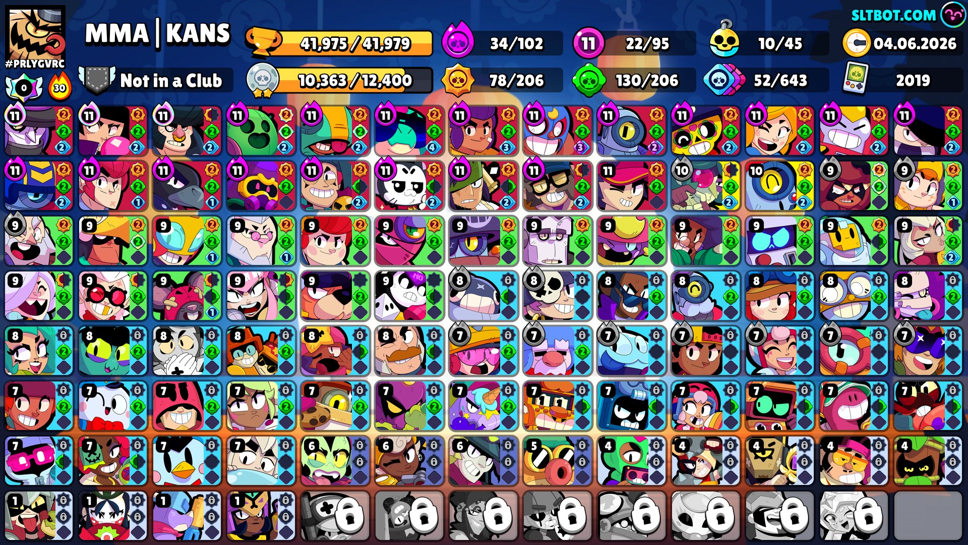 ❤️autoissue【skins for 24,600 gems💎】☄️ Lunar Glory【3 bp purchased】🔱【22 11x strength】+ ❰screenshots❱❤️, trophies 41975, brawlers 95, primes 5
