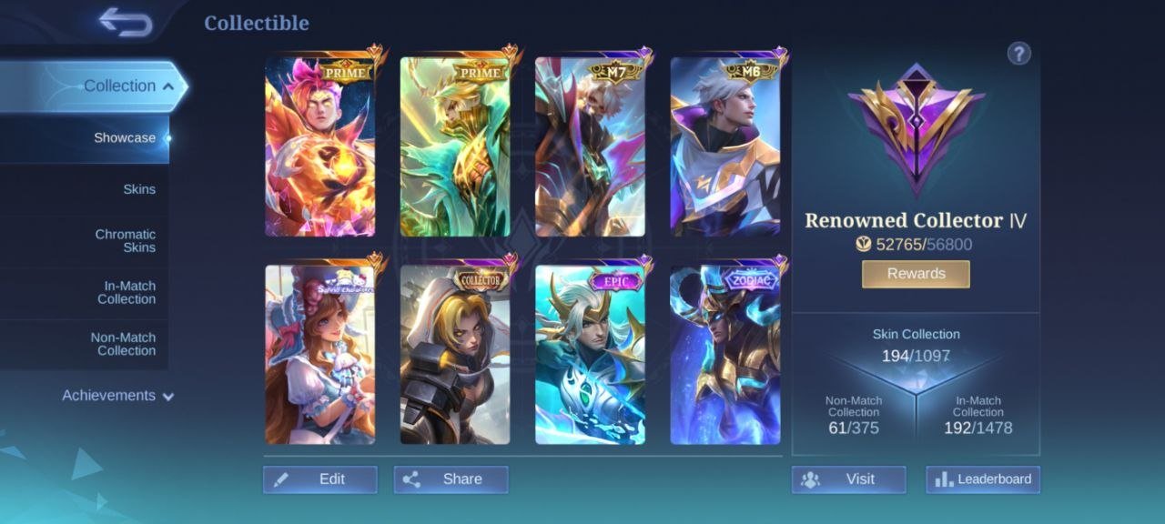 Prime granger➤M7 /6 Granger➤Prime Claude➤37 deluxe EPIC Harley Gatokacka moskov YSS Roger emblem Max, Sale, Rank: Mythic, Level: 79, Winrate: 50%, Heroes: 98, Skins: 198