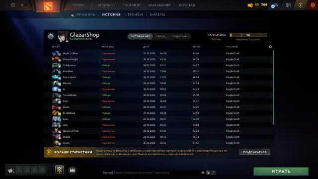 【Shop】📓Selling account 🖤2,800 MMR⭐️🖤⭐️ 9,200 credibility 🖤, Sale, 2800 MMR, 9200 credibility, 113 matches