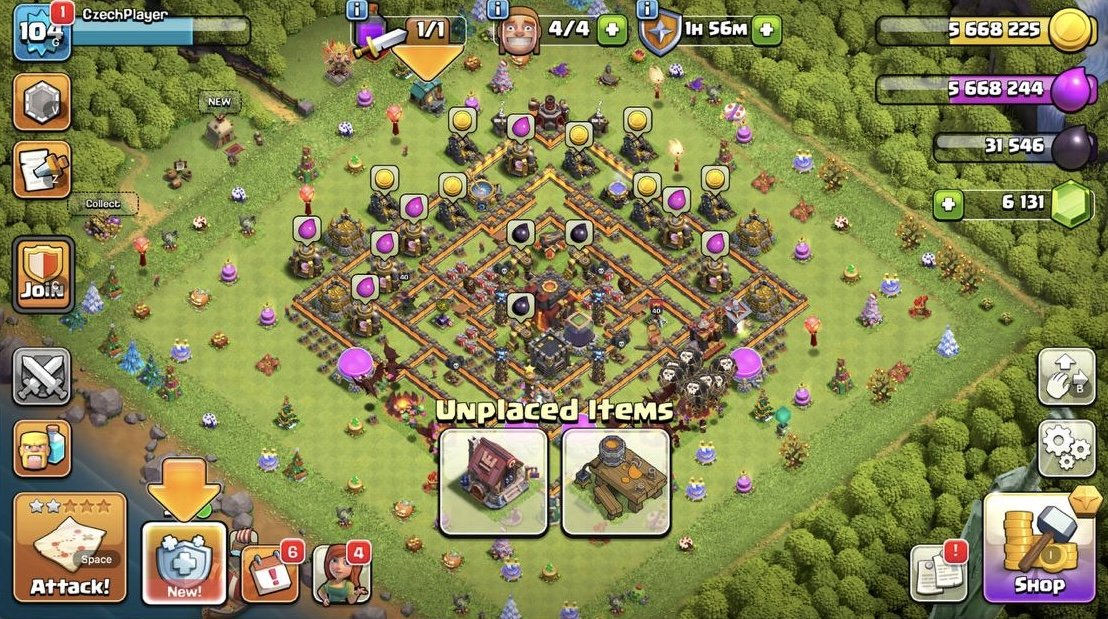 ✨ TH 10 ENG ONE CANNON ✨, 10 TH Main Village, 5 TH Builder