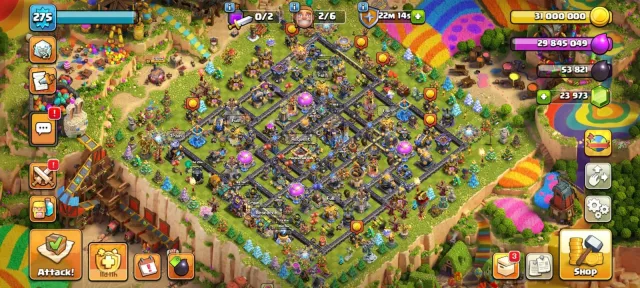 🏆 TH18 MAX 🏆 24K GEMS 🏆 2015–2025 ALL XMAS TREES 🏆 275 XP LVL 🏆 110-110-95-85-55-17 🏆 12X Epic, 18 TH Main Village, 10 TH Builder