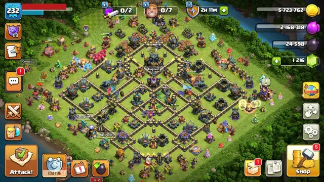 🔆TH 17 🔆Great account 🔆 Lvl 232 🔆check photos, 17 TH Main Village, 10 TH Builder