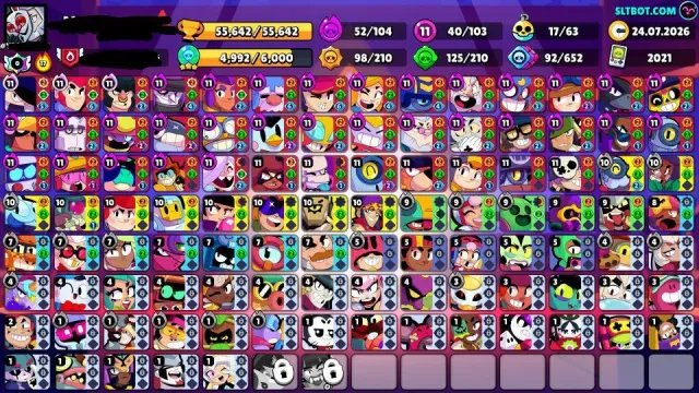 🤑Brawl Stars account😗, trophies 55000, brawlers 103, primes 45